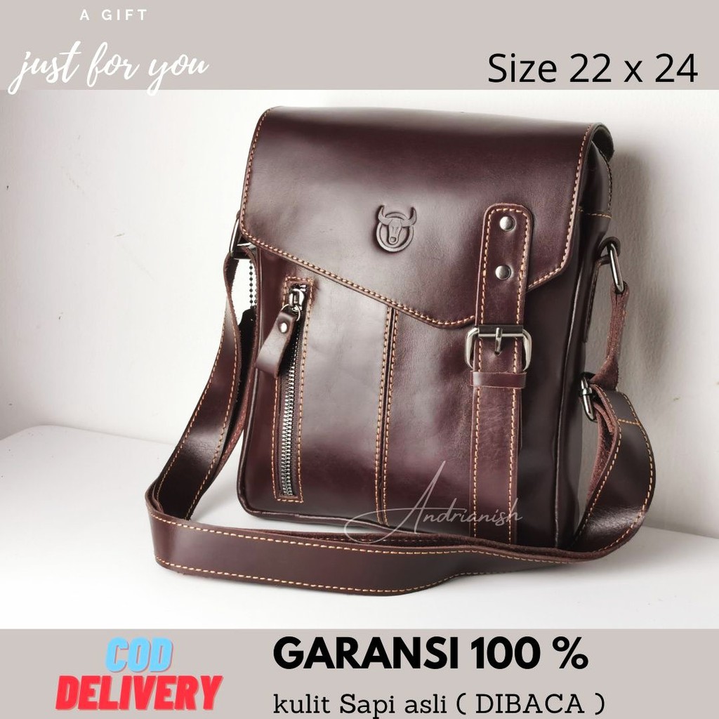 Tas Kulit Sapi Premium Kerja Kantor Pria Cowhide Leather Man