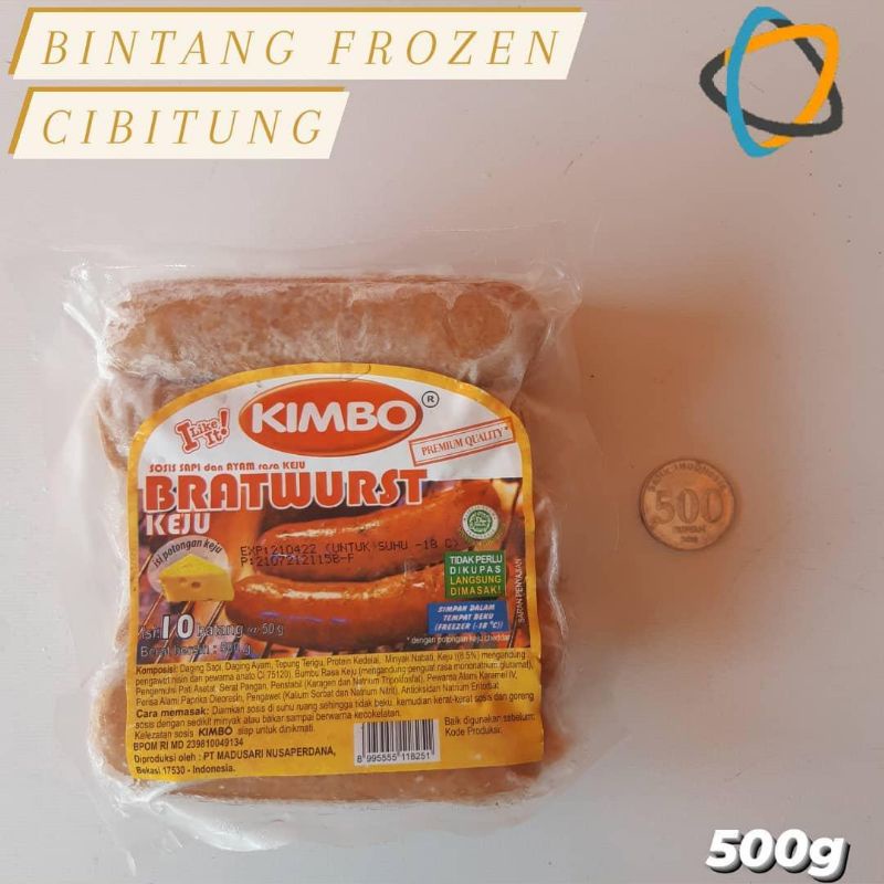 

KIMBO Bratwurts Keju 500g