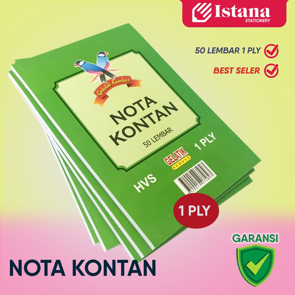 

[BEST SELLER] NOTA 1 PLY GELATIK / NOTA KONTAN NCR 1 PLY