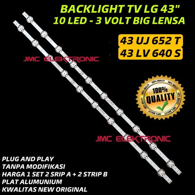 Backlight Tv Led Lg 43Uj652T 43Lv640S Lampu Bl 43 Inch 10K Lensa Besar (Limited)