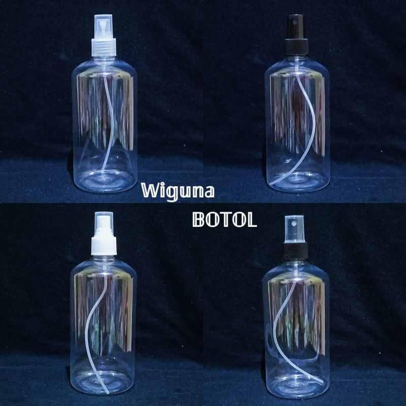 Botol Spray 500ml Clear / Botol Hs 500ml Clear Tutup Spray Varian / Botol Semprot 500ml