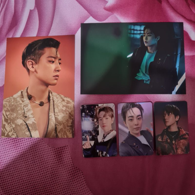 EXO DON'T FIGHT THE FEELING Baekhyun AR photocard, Xiumin AR photocard, Xiumin Postcard