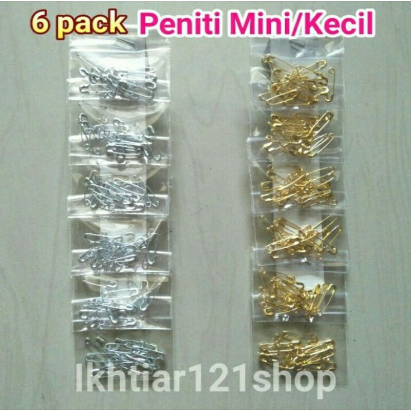 

Paket 6 Lusin Peniti Kecil/6 Pack Peniti Mini Murah Berkualitas