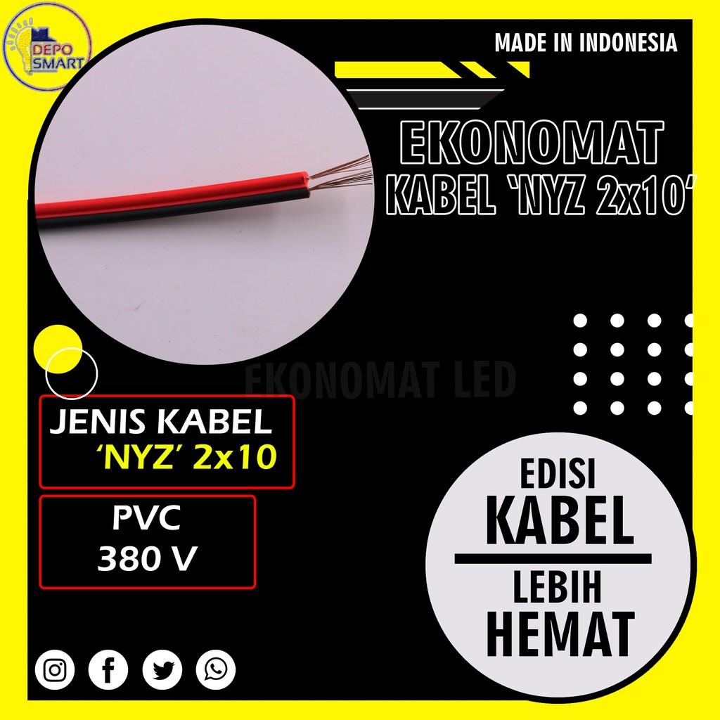 KABEL EKONOMAT NYZ 2X10 PER METER