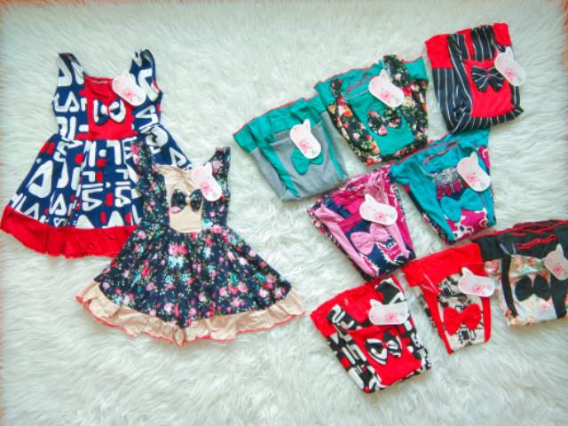 DRESS ANAK  KERAH PITA/ PAKAIAN ANAK PEREMPUAN DRESS / DRES ANAK PEREMPUAN/ DRESS LUCU