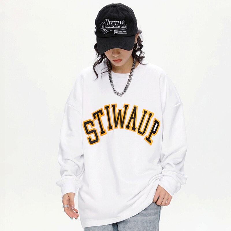 SweaterCrewneck STIWAUP BigSize S M L XL XXL XXXL XXXXL XXXXXL XXXXXXL Sweater hoodie Putih Wanita U