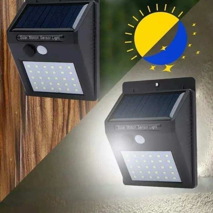 Lampu Taman 30 LED Tembok Dinding Solar Tenaga Matahari Outdoor