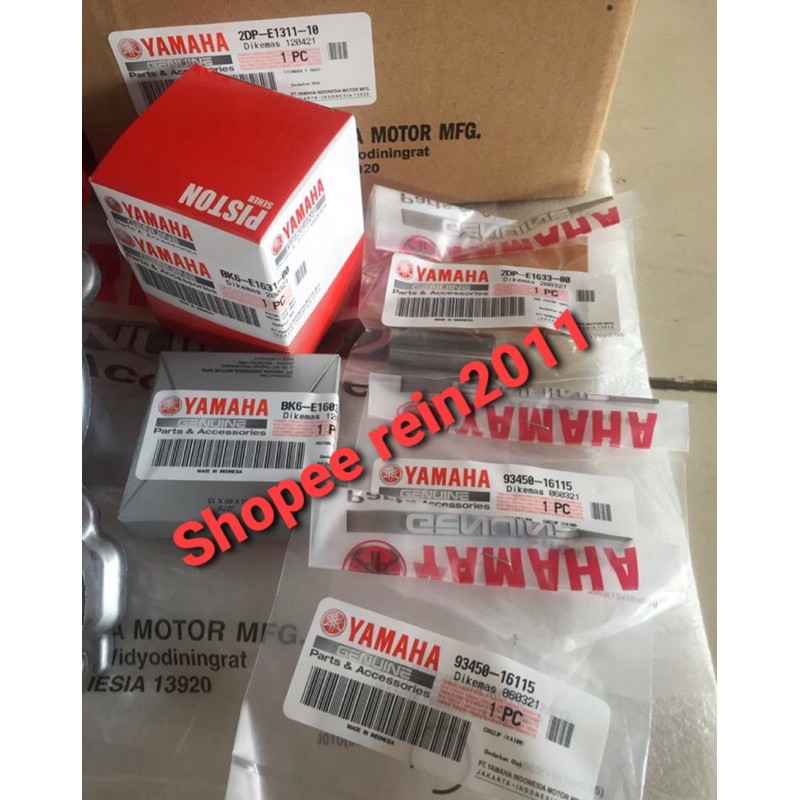 BLOK SEHER NMAX WR 155 R15 V3 SET PISTON KIT R15 V3 ASLI ORI YAMAHA 2DP E1311 10 &amp; BK6 WE160 00