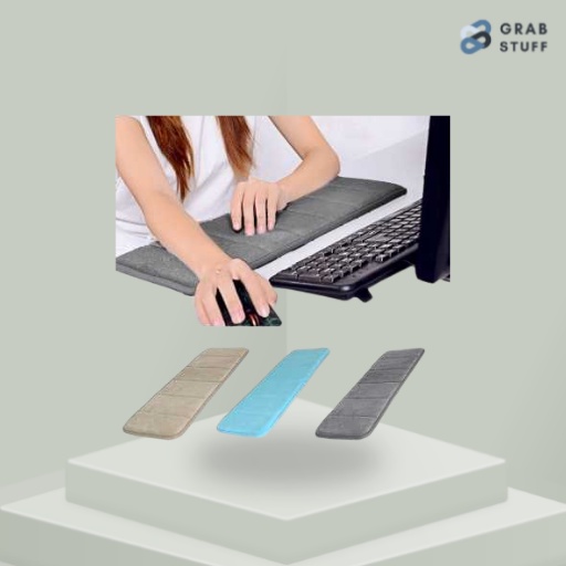 Bantalan Pergelangan Tangan Keyboard Pad Ultra Memory Foam / Alas Bantalan Keyboard Bantalan Keyboard Pad / Bantalan Tangan Keyboard Wrist Rest Pad Anti-Slip Memory Foam Wristpad / Dudukan Tangan Keyboard Murah Meriah Halus Soft Wirst Pad Anti Slip