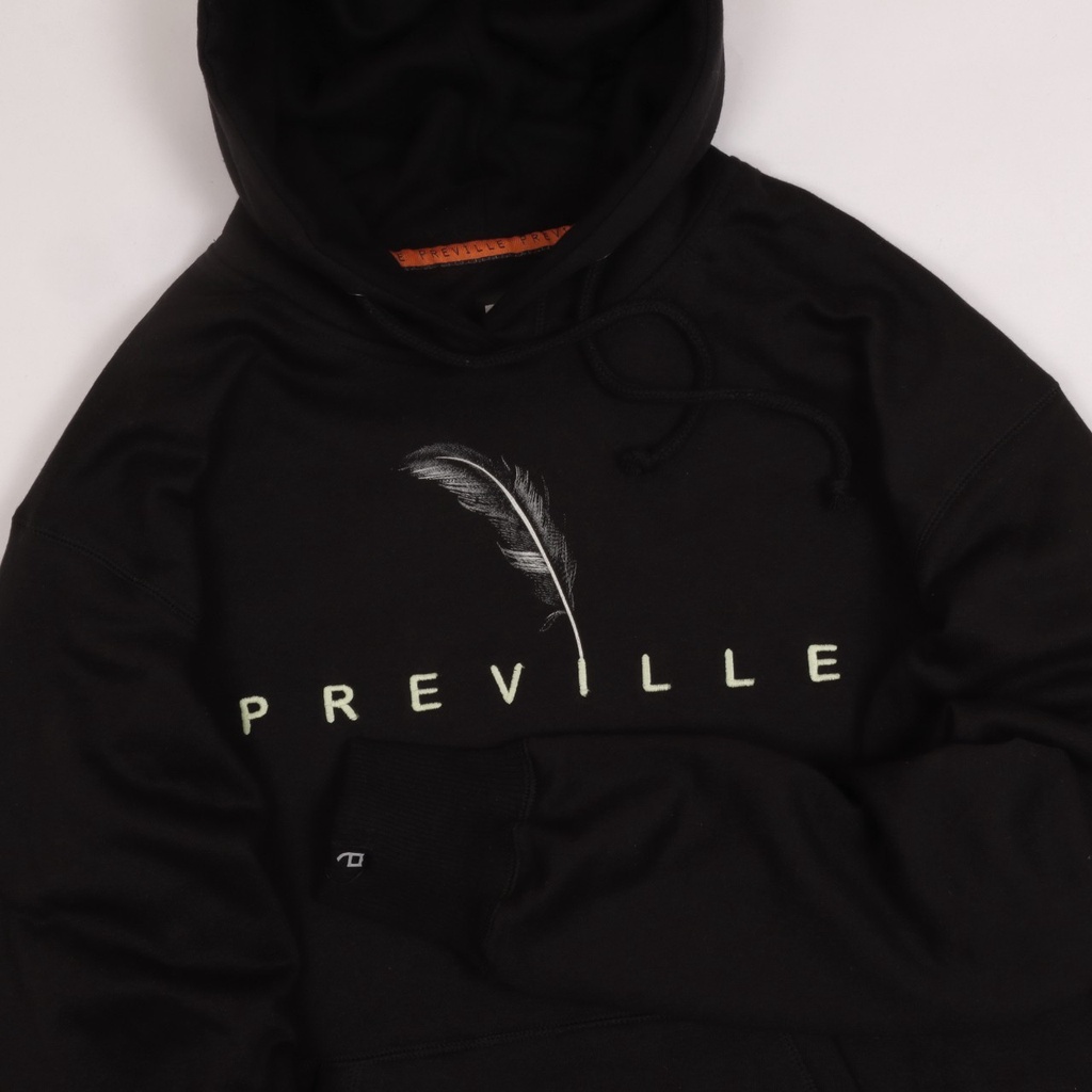 JAKET SWEATER HOODIE PREVILLE FEATHER GID SIMPLE UNISEX GOOD QUALITY