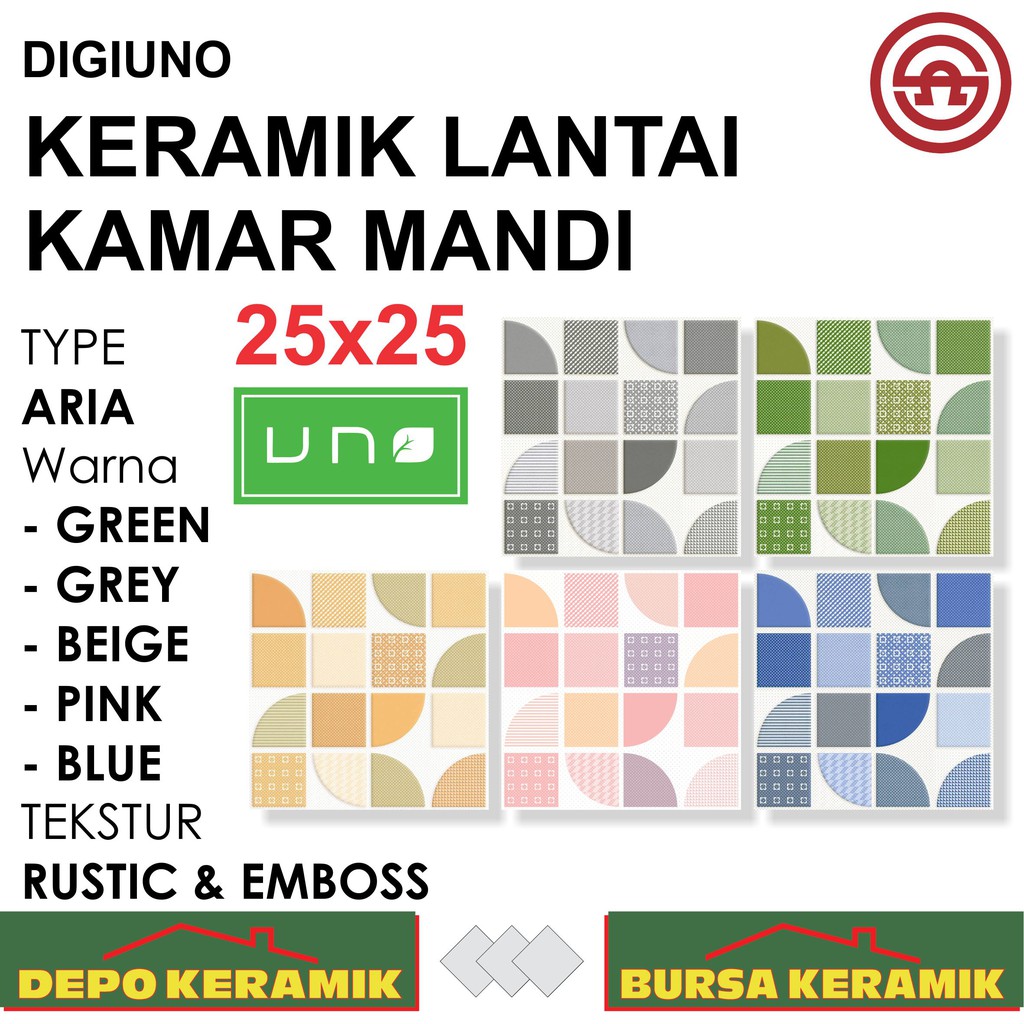  Keramik  Kamar Mandi 25x25  Digiuno Aria Series Shopee 