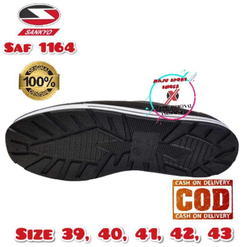 SEPATU PANTOFEL KARET PRIA ORIGINAL SANKYO SAB SAF / SEPATU KARET PRIA ANTI AIR HITAM