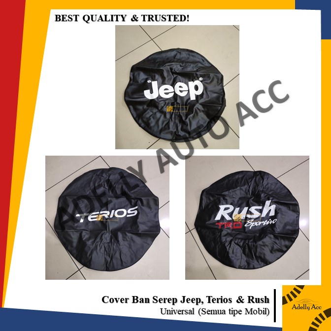 Cover Ban Serep / Sarung Ban Serep Mobil Motif JEEP Rush Terios BAHAN KALEP KULIT SINTETIS UNIVERSAL