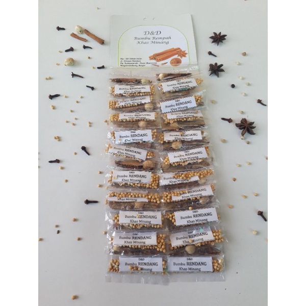 

Bumbu rempah RENDANG, bumbu racik rempah rendang