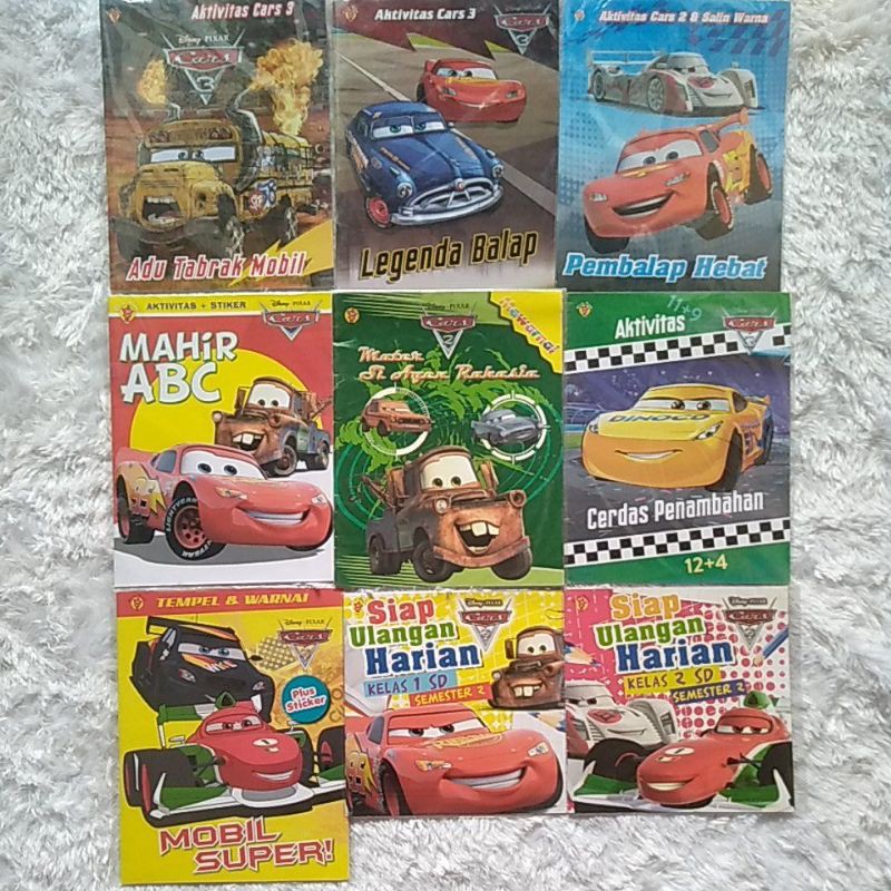 Buku Aktivitas Anak Cars Banyak Judul Dan Seri