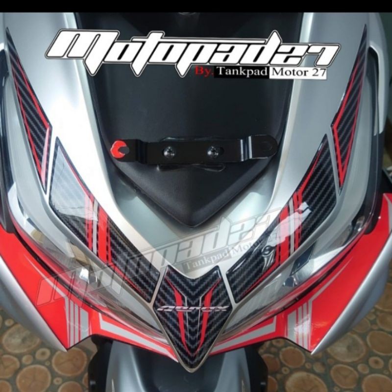 Sticker Stiker Resin Timbul Dasi Depan Winglet Premium Yamaha New Aerox 155 2020