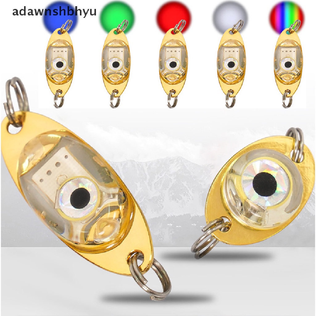 [adawnshbhyu] Lampu Flash Ikan Pemikat Pancing LED Blink Fishing Tackle Metal Spoon Lure Light