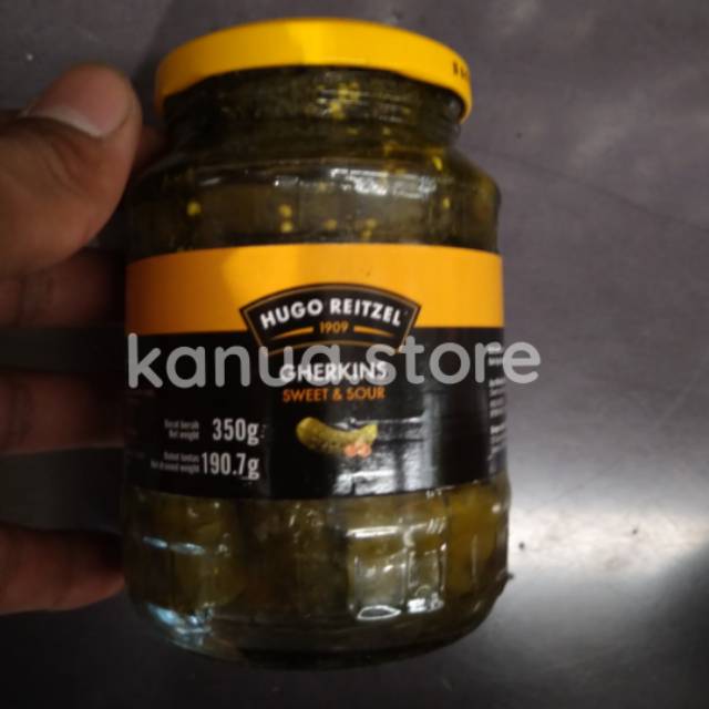 

hugo reitzel whole gherkins sweet & sour 350gr