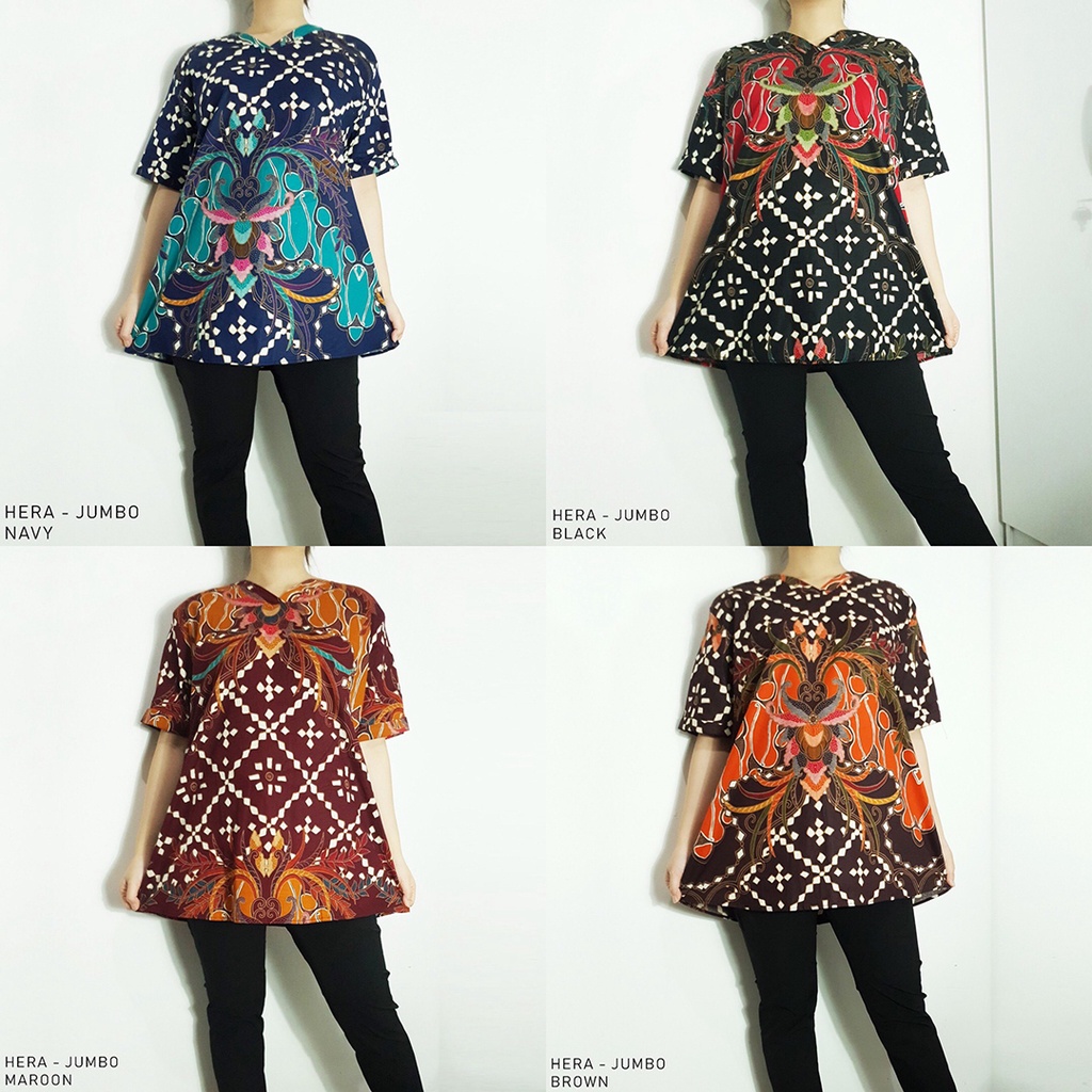 VANZA TOP STANDAR &amp; JUMBO - Atasan Batik Blouse Wanita DELWYN AXTON RICKA TOP / HERA