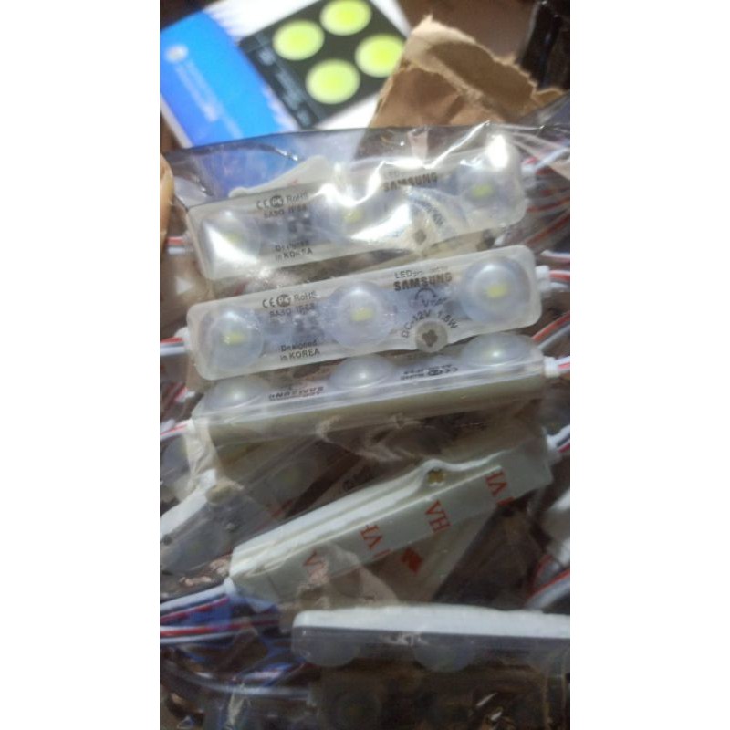 Lampu LED modul strip 3 mata samsung