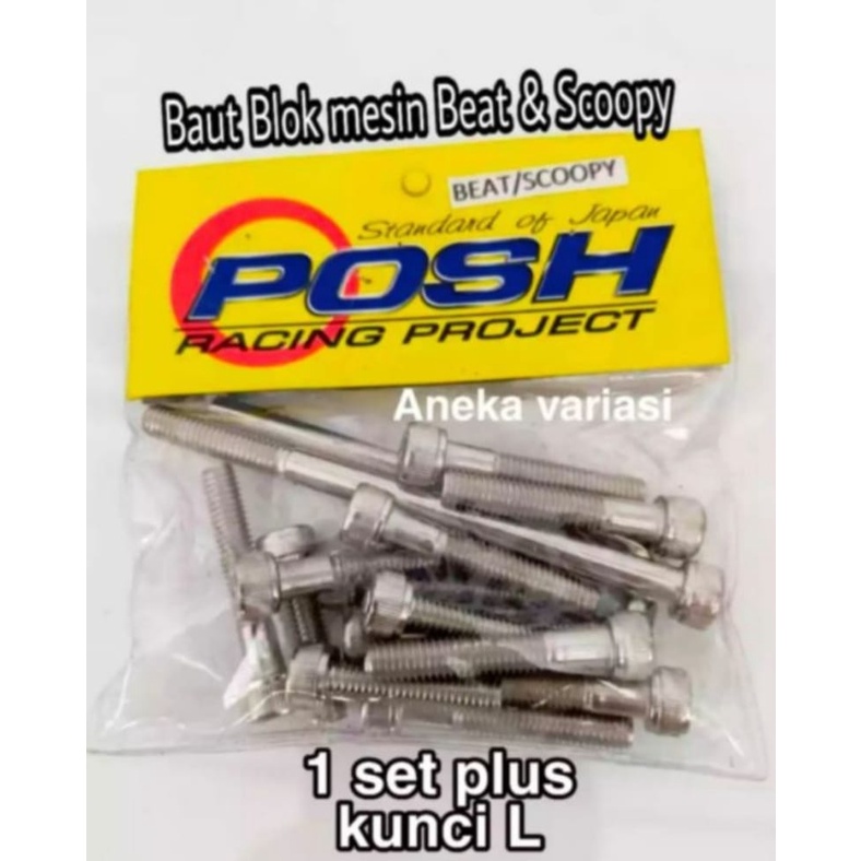 baut blok mesin Honda beat - scoopy