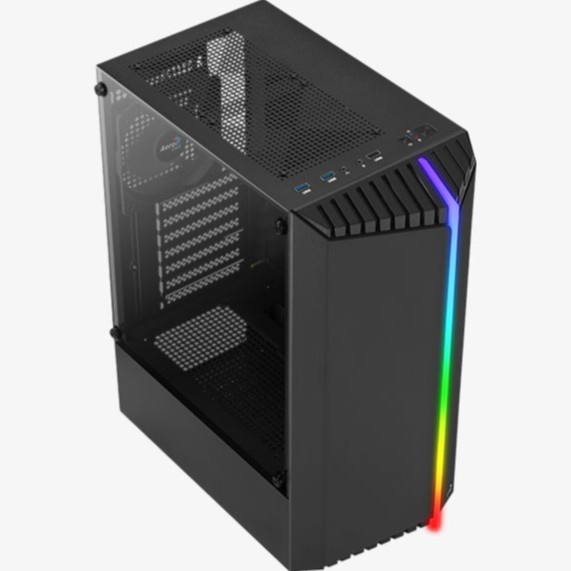 Case Aerocool Bionic ARGB Front Panel | ATX | 1X Black Fan