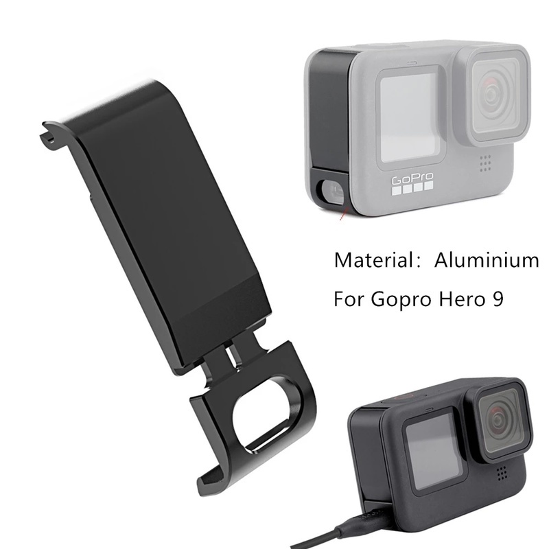 (Case Charger Baterai Dapat Dilepas Warna Hitam Untuk Gopro Hero 10 9) (Go Pro 10 9