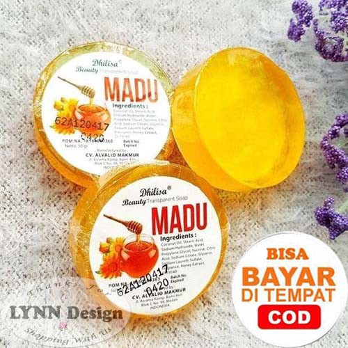 Dhilisa beauty transparent soap madu_sabun madu