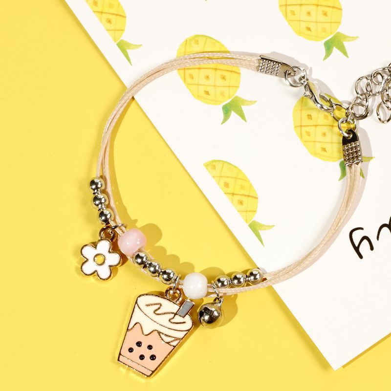 Gelang bangle bagus model korea terbaru lucu imut cantik cocok untuk hadiah bentuk buah binatang-Boba Milktea