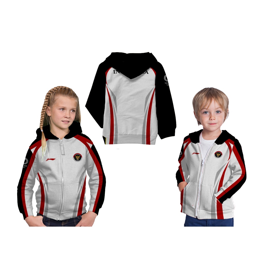 Dstore - Jaket Hoodie Anak TIM INDONESIA OLIMPIADE TOKYO 2020 FullPrint