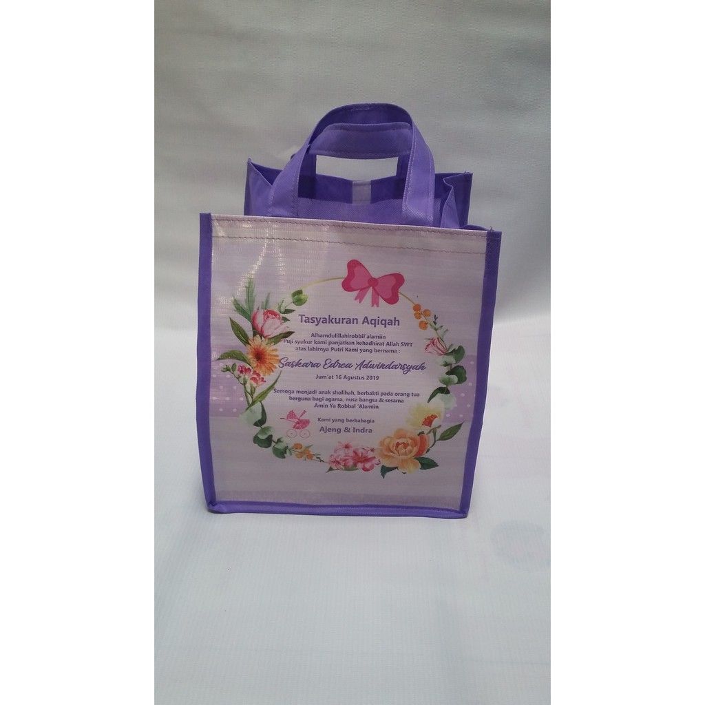 

Tas Souvenir >> kirim doa, tahlil, aqiqah FREE Desain
