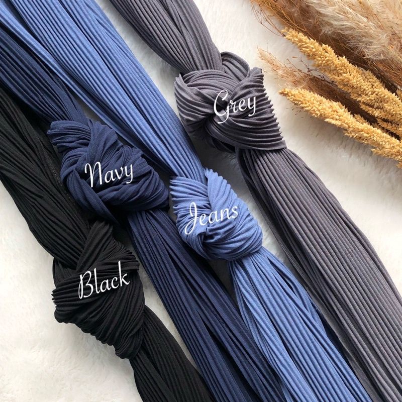 PROMO pashmina full plisket premium/hijab pasmina plisket panjang tanpa garis tengah/jilbab plisket