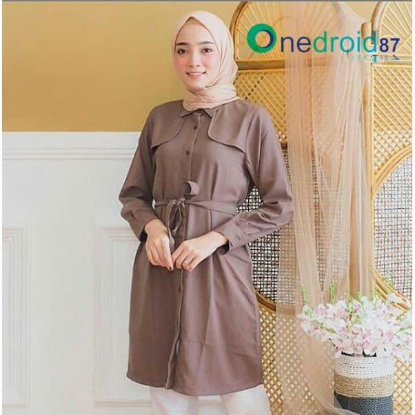 Penawaranspesial Alona Tunik/ Baju atasan wanita/ Baju muslim wanita murah Bandung - Mocca Limited