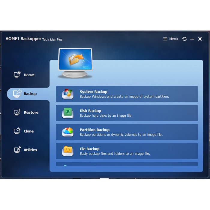 APLIKASI  AOMEI Backupper Technician Plus Full Version  TERBARU