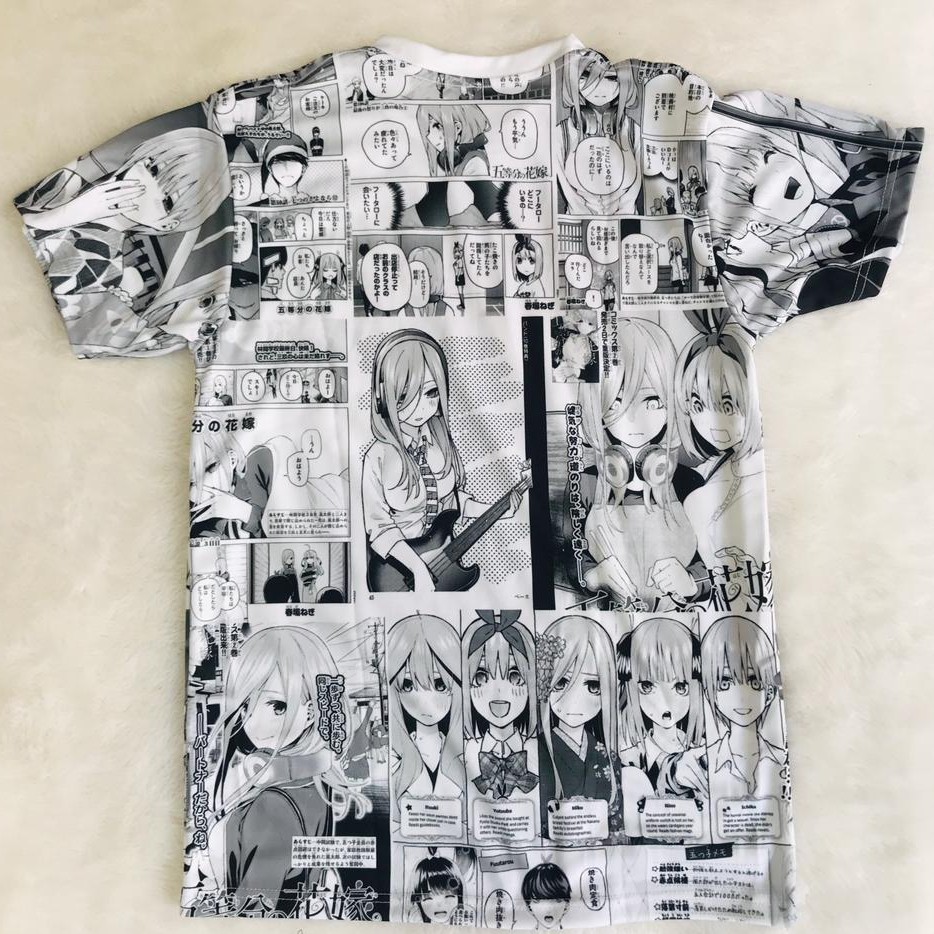 Tshirt Nakano Miku Fullprint  Quintessential Quintuplets Premium Dryfit