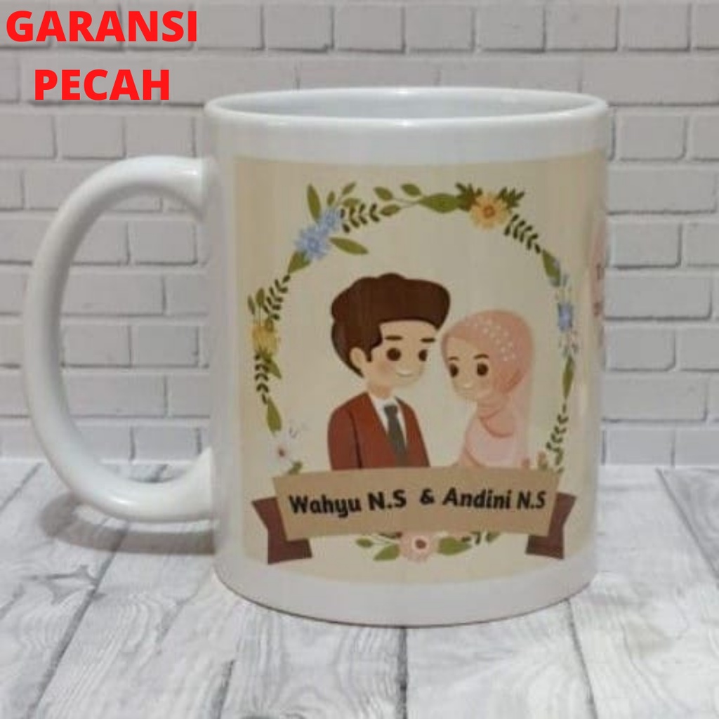 GMC-04 / Souvenir Mug Custom  Cetak Mug Desain Foto Ucapan Mug SQ ONE IMPORT