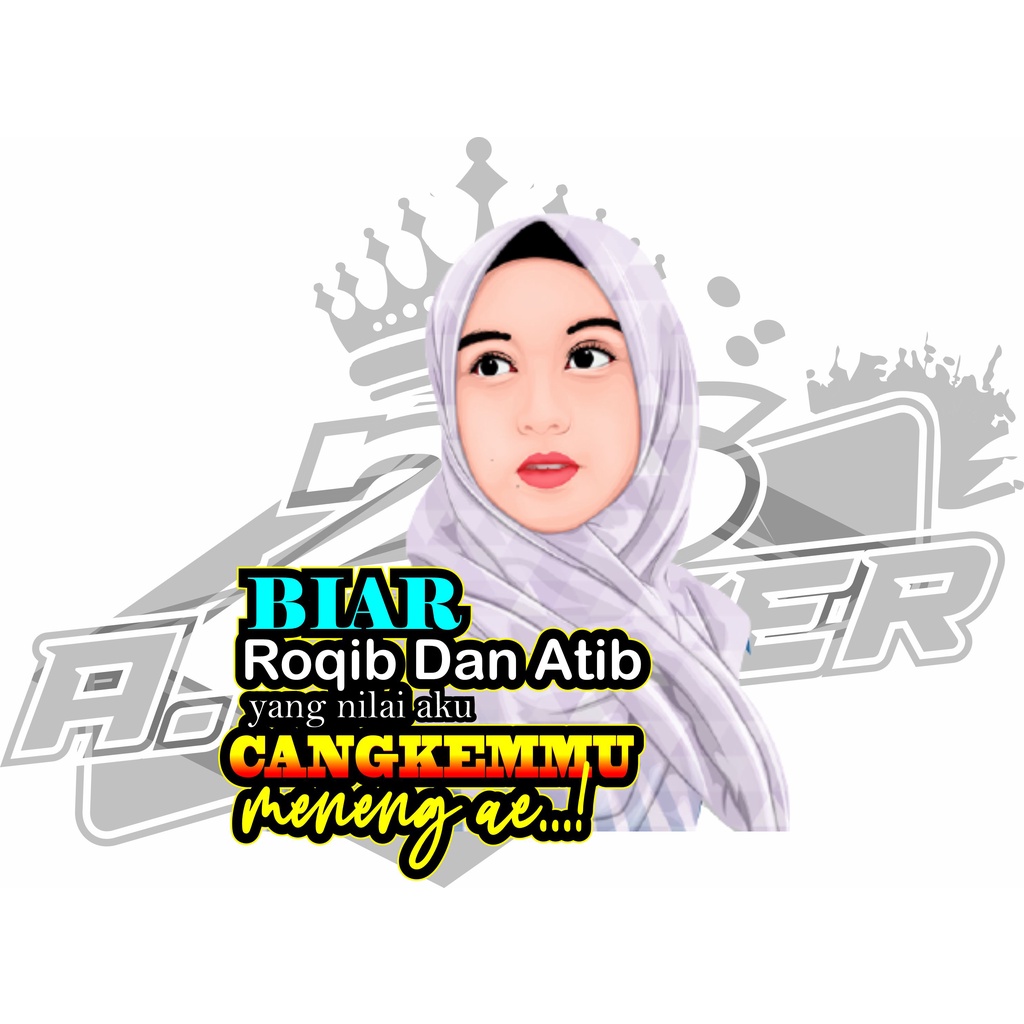 stiker decal mobil gambar cewek vektor / sticker motor full costum