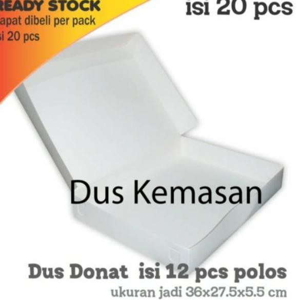 

Box Donat Selusin Polos 36 x 27.5 x 5.5 cm Foodgrade (20pcs) Terbaru