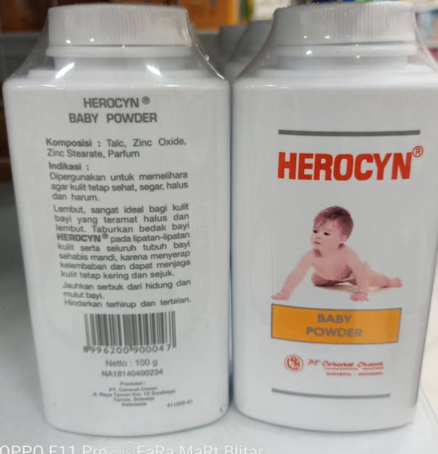 Bedak Gatal Herocyn Baby 100 Gr Shopee Indonesia