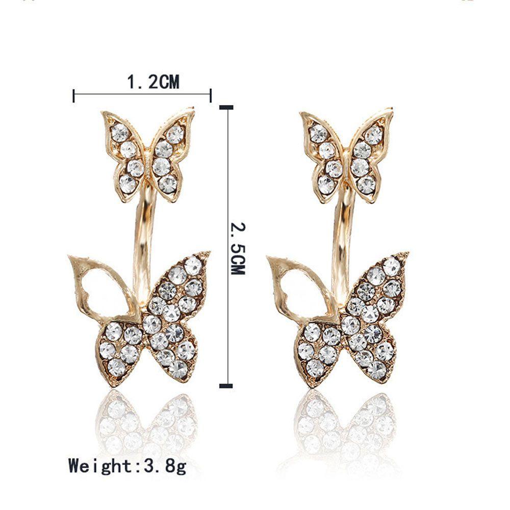 Lily Butterfly Earrings Temperamen Perhiasan Untuk Wanita Korea Anting Berongga