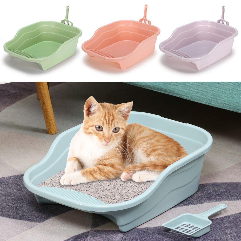 Chookyy Cat Litter Box Perlengkapan Hewan Peliharaan Yang Nyaman Pispot Kucing Kapasitas Besar