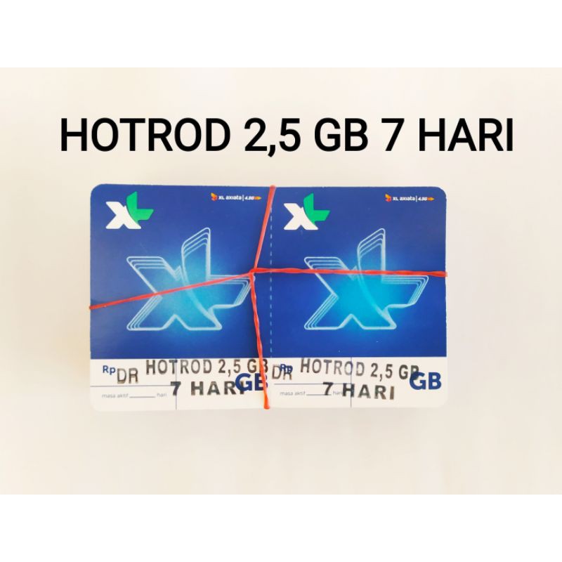 VOCHER XL HOTROD 2,5 GB 7 HARI. BERLAKU NASIONAL