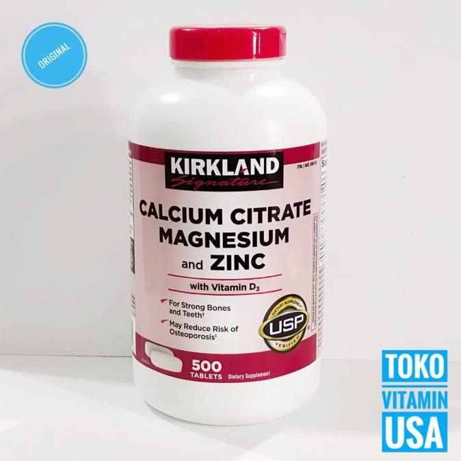 Kirkland Signature Calcium Citrate Magnesium and Zinc with Vitamin D3 Lc