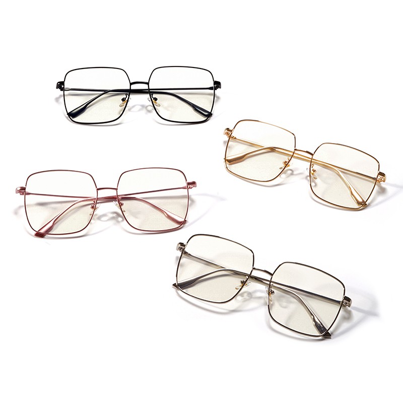 (YUZHU) Kacamata Korean Desgin Metal Frame Square Eyeglasses Pria dan Wanita Frame Kacamate Optik