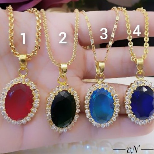 Kalung Xuping Liontin Permata Cantik Lapis 24K Terlaris 403L