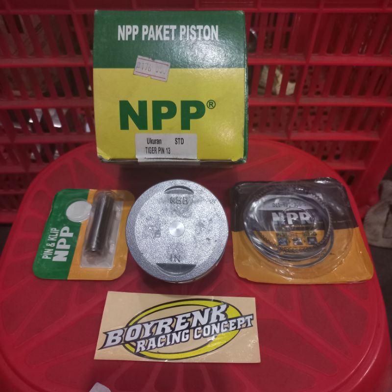 PISTON KIT / SEHER KIT / SEKER KIT TIGER PIN 13 OV STD|50|100|150|200 NPP (KBB)~BOYRENK