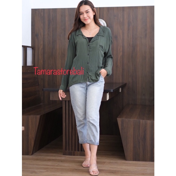 KEMEJA WANITA OVERSIZED untuk allsize rayon kringkel