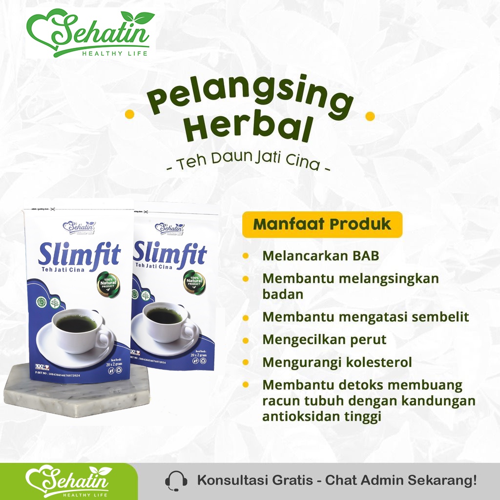 Sehatin Teh Daun Jati Cina Original Teh Senna Leaf Detox Usus Diet Pencernaan