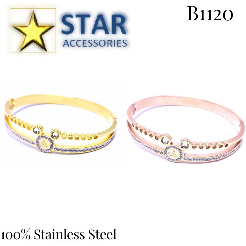 Gelang Titanium Gucci Gold | Gelang Titanium Guci Rose Gold Anti Karat