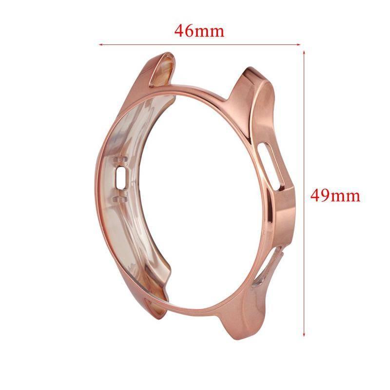 Electroplated Case for Samsung Galaxy Watch 4 3 40mm 44mm 41mm 45mm Soft TPU All-Around Protective Bumper Frame Edges Around for Samsung Galaxy Watch Active 2 40MM 44MM